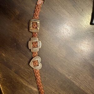 Brighton Braided Leather Bracelet with Silver Accents